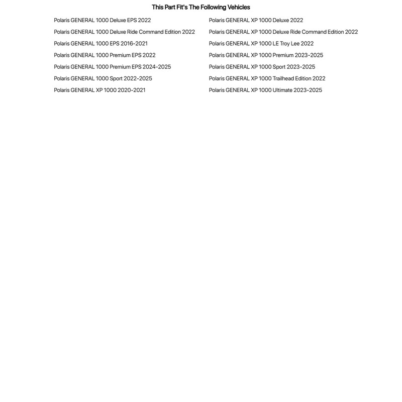 TUSK Replacement Soft Upper Doors Skins for Polaris General XP