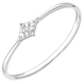 Naava Women White Diamond Engagement Ring - Size K PR12845W-K