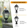 LUTEC LED Solar Post Light, Cast Aluminum Solar Lamp Post