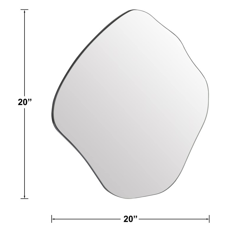 BOMINICA Irregular Wall Mirror Asymmetrical Mirror Frameless for Bathroom Living