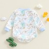 Newborn Baby Boy Fall Outfit Western Boots Printed Long Sleeve