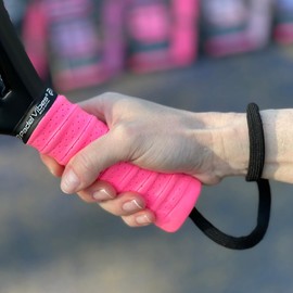 Padel Vibes® BOLD ComfortMax™ Overgrip | Perforated, Ergonomic Overgrips for Padel, Tennis, Badminton, Squash, Racketball | Sweat-Absorbing, Anti-Slip, Durable (1, Hot Pink)