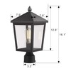 zeyu Outdoor Post Light, 16 Inch Exterior Pole Light Pillar