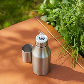 Barbecook Oil Bottle with Spout, Stainless Steel Oil Jug, Refillable, 500 ml