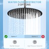 KINLIV 16 inch Matte Black Round Ceiling Rainfall Shower Head,