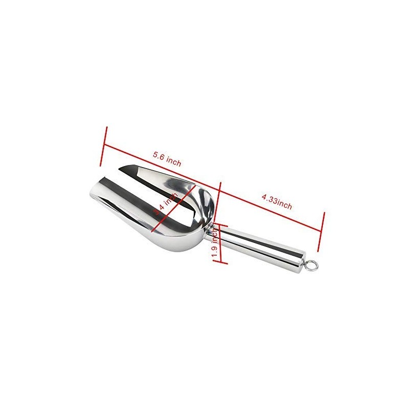 Stainless Steel Ice Scooper, Small Metal Food Candy Scoop for