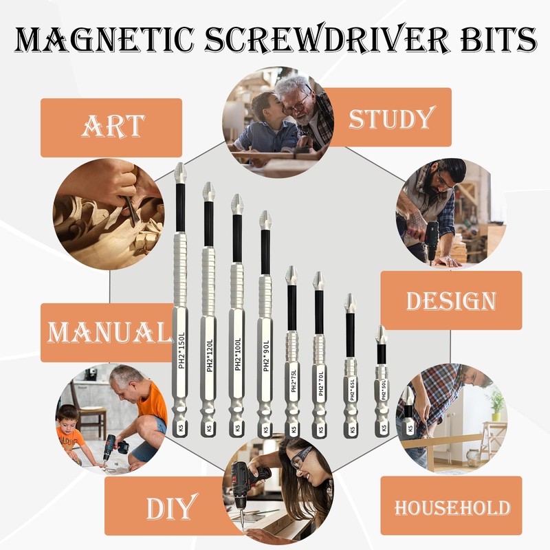 9PCS High Magnetic Screwdriver Drill Bit Set,High Magnetic Drill Bit