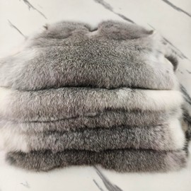 Bulk Craft Rabbit Skin Fur Pelt (5-Pack) - Premium Rabbit Pelts Fur Hide for Decor, Cat/Dog Toys, Sewing & Crafts Natural Grey