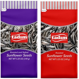 Tadimm Salted and Extra Salted Sunflower Seeds, Each 10.5 oz (300g), Total Pack of 2, From Germany
