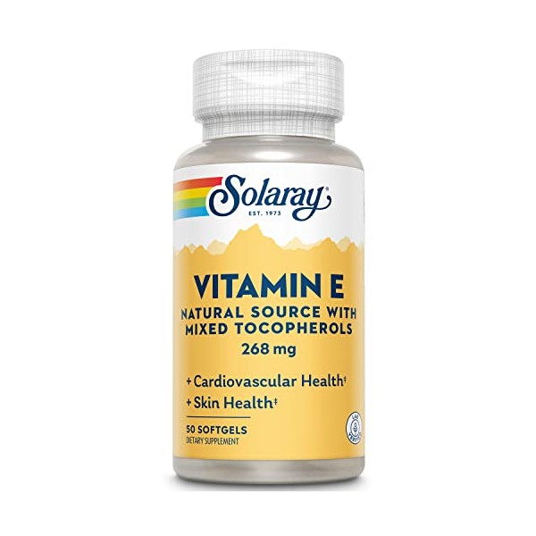 SOLARAY Vitamin E d-Alpha Tocopherol 268mg (400 IU) | Heart