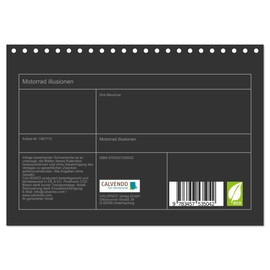 Motorrad illusionen (Tischkalender 2026 DIN A5 quer), CALVENDO Monatskalender
