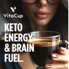 VitaCup Genius Ground Keto Coffee w/Turmeric, MCT Oil, B Vitamins,