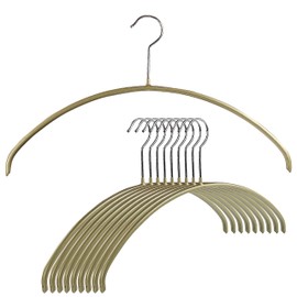 Mawa by Reston Lloyd Euro Series Non-Slip Space Saving Steel Clothes Hanger for Shirts, Dresses, Sweaters, Style 40/P, Gold