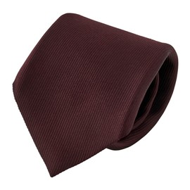 Ojie Men's Necktie, 100% Silk, Solid, Seven Fold, Business, Formal, Stylish, Made in Japan, 001: Burgundy (woven pattern)