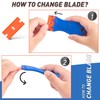 DIYSELF 2 Pack Plastic Razor Blade Scraper, Extra 100Pcs Plastic