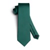 HISDERN Men's Wedding Ties and Pocket Square Solid Tie Cufflinks