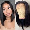 Enivuoso 13x4 Human Hair Bob Wig Lace Front Pre Plucked