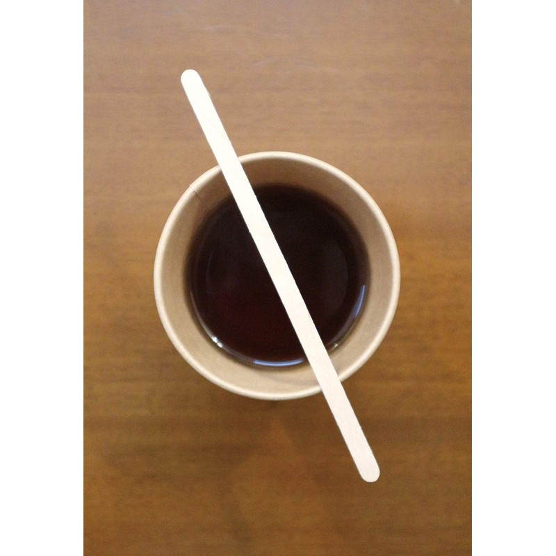 Daikoku Industrial Wooden Stirers, Solid Color, 100 Pieces