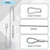 6 Pcs Stage Lighting Safety Cables with Spring Hook Glue