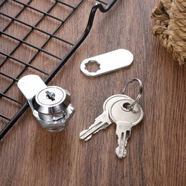 1 paquete de cerraduras de gabinete, 5/8 pulgadas con llave similar con cerradura de leva de seguridad, cajones de computadora para buzón de correo, camión de herramientas, cerraduras de repuesto con