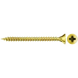 fischer Chipboard Screw FSPII 3.5 x 16 Countersunk Head Yellow Galvanised Full Thread Phillips PZ