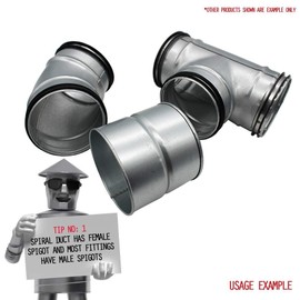 I-sells Metal Ducting Connector 150mm / 6 inch Female Coupling