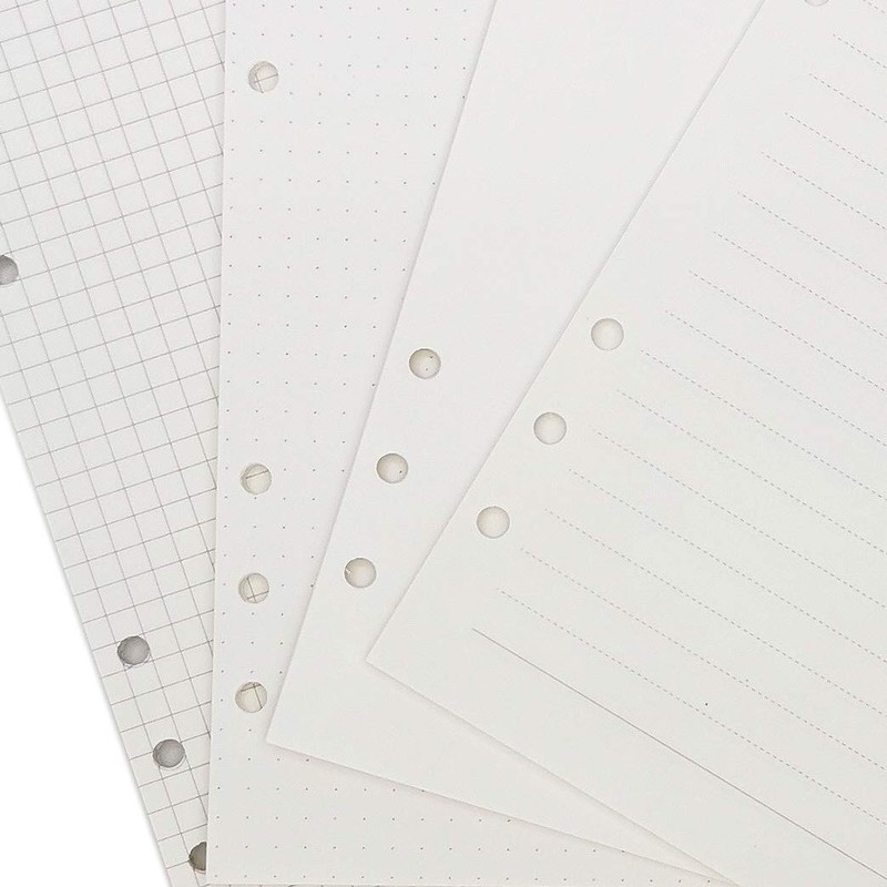 Zelten Refills/Loose Leaves for A5 Cover Ring Binder/Personal Organizer/Planner(A5 6