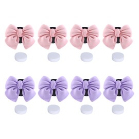 8Pcs Bow Air Vent Clip Accessories, Cute Pink and Purple Car Air Freshener Accessory, Car Interior Decor for Women