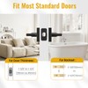 HOSOM Black Door Handle Interior, Privacy Door Levers for Bedroom