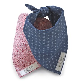 WOOFFANY Dog Bandana - Design Buster - Flexibly Adjustable - Washable at 40 Degrees - for Small to Medium Dog Breeds - 100% Cotton - Handmade