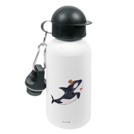 Mr. & Mrs. Panda Children's drinking bottle Orca cylinder - gift, sea, narwhale, celebration, kids, confetti, holiday, girls, glitter, sea animals, boys