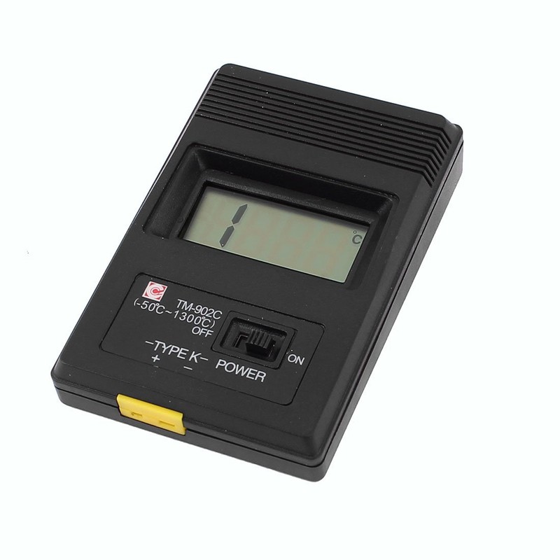 sourcingmap LCD Display Type K Digital Thermometer TM-902C + 2