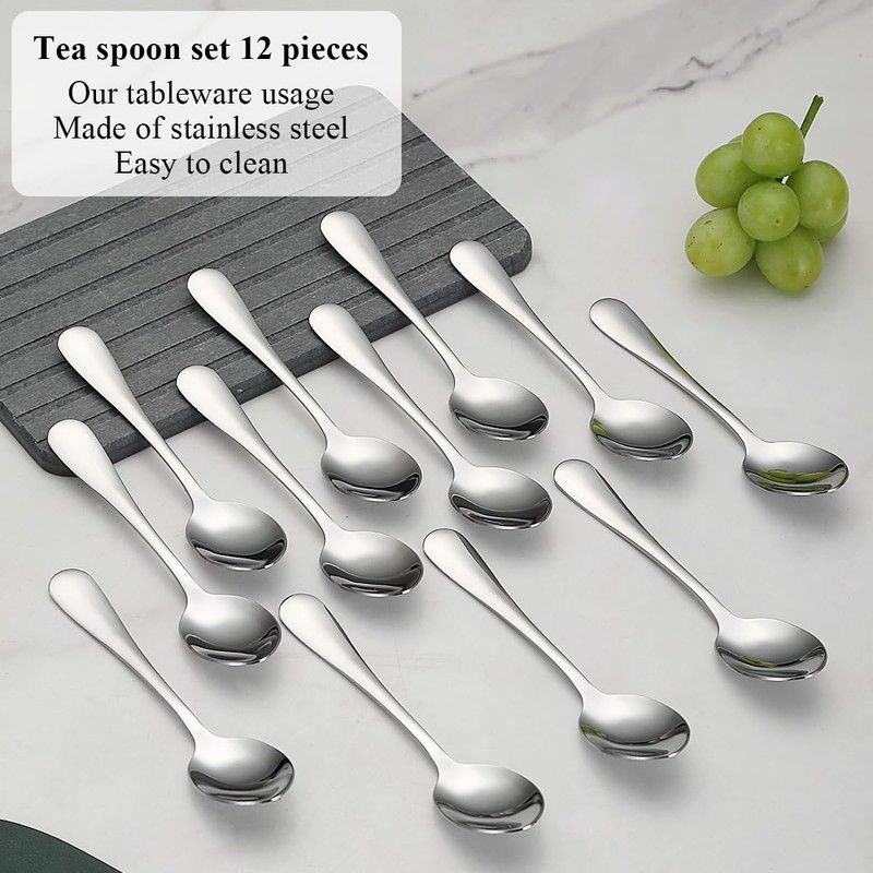 Evanda Tea Spoon, 12 x 14 cm, Stainless Steel Coffee