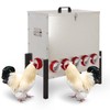 100LB Automatic Chicken Feeder with Cover, Large Capacity Metal Chicken