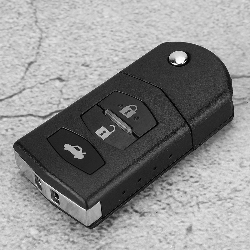 Flip Key Case, Qiilu Key Fob Case, 3 Buttons Car