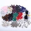 Colle 418pcs Crystal Stone Beads, 8mm Round Crystal Beads Jewellery
