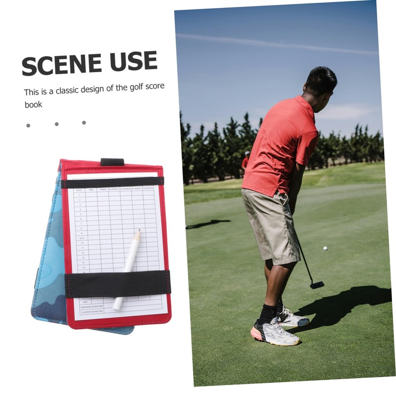 WHAMVOX Golf Scorebook Stylish Camouflage Cover Compact and Lightweight Scorecards