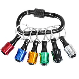 6 Pcs Bit Holders 1/4 Socket, Hex Shank Screwdriver Bit Holder for Impact Driver Drill Bit Keychain Extension Bar, Quick Release Easy Change, Portable Drill Bit Organizer, Gadgets Tool Gifts for Men