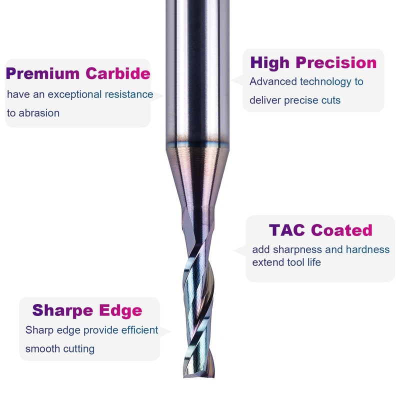 SpeTool 1/4 Inch Shank Up Cut Spiral Router Bit, 1/8