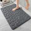 YIHOUSE Memory Foam Bath Mat Cobblestone Bathroom Rug Non Slip