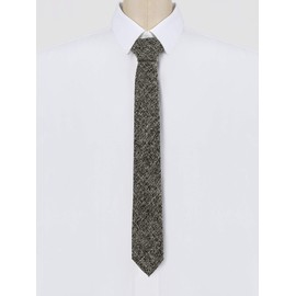 Allegra K Men's Necktie, Narrow Tie, 2.4 inches (6 cm), Solid, Formal, Casual, Business, gray (dark gray)