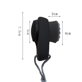 Harilla Gesichtsbürste 2 in 1 Siliocne Massage Tragbare Gesichtsreinigungsbürste mit feinen weichen Borsten und Silikonkopf-Massagebürste, Schwarz