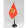 AZ Flag, Table Flag, Macedonier, Ethnie, 15 x 10 cm,