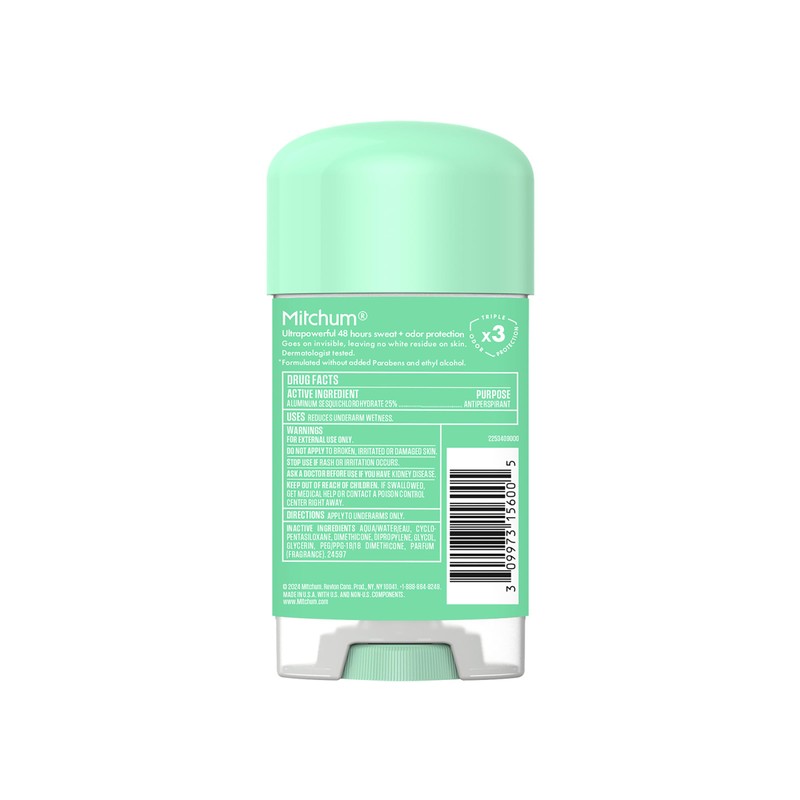 Mitchum Women’s Triple Odor Protection Antiperspirant & Deodorant Gel, Powder