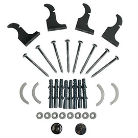 NRG Anthracite Radiator Wall Brackets Fitting Kit for Flat Oval Designer Radiators