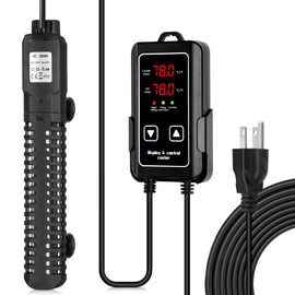 Aquarium Heater for Fish Tank: 300W Fish Tank Heater External Temperature Control Intelligent Leaving Water Automatically Stop Submersible Heater for Fish Tank 20-75 Gallons Freshwater Saltwater