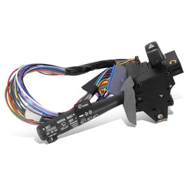 Auto Dynasty Factory Style Multi-Function Combination Switch Assembly Compatible with Pontiac Grand Prix 2000-2003, Driver Left Side, Black