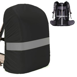 PINEPAN Rain Cover Reflective Waterproof Protects Against Rain and Dirt Black 35L