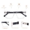 AMOMOMA Oversized Square Reading Glasses for Women,Trendy Blue Light Computer