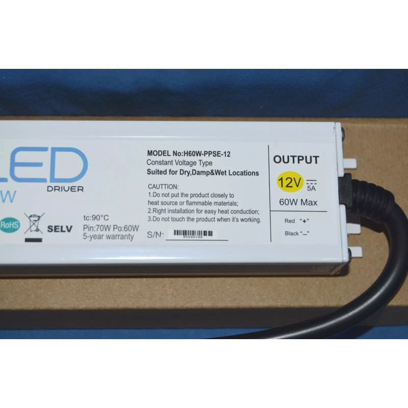HanleyLED H60W-PPSE Power Supply 12V-60W